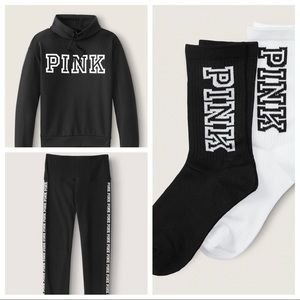 4pc Large Victoria Secret PINK Black Outfit